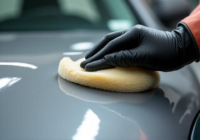 Specialista che applica il rivestimento ceramico con cura millimetrica