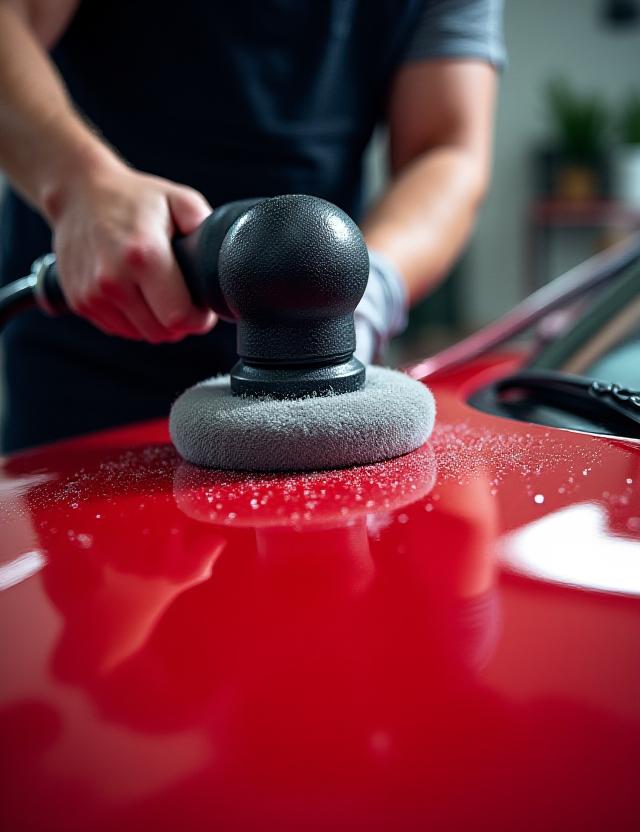 Team in azione durante lucidatura professionale